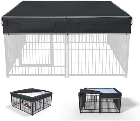 TBNO pet enclosure top sunshade showing the breathable nylon mesh window for ventilation.