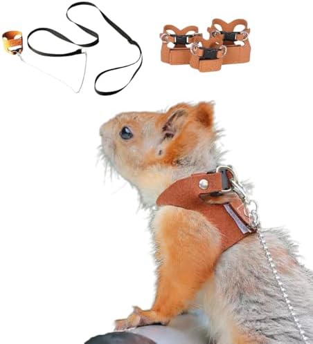 Three pieces of Ttmimik adjustable soft leather vests in small medium and large sizes for growing animals.