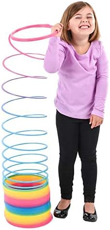 Individually wrapped large novelty spring toy ready for birthday party favors