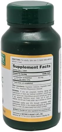 Probiotic supplement tablets 120 count extended supply