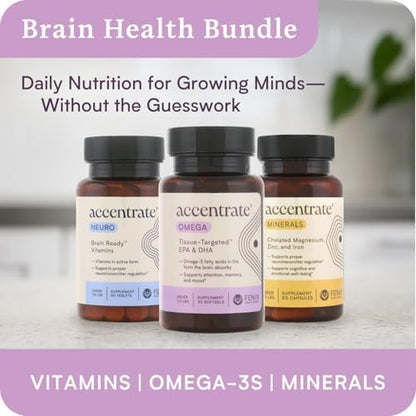 Accentrate Omega W 30 softgels daily brain health support