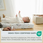 Standard size changing pad cover fitted neatly on changing table pad