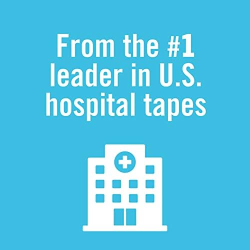 Nexcare imported medical tape roll displaying the side profile and tape thickness dimensions.