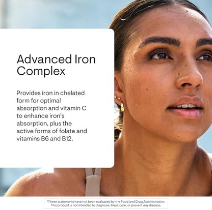 Thorne Advanced Iron Complex non-constipating chelated iron side angle bottle view