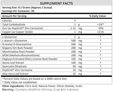Terra Origin Healthy Gut Powder serving scoop and texture view