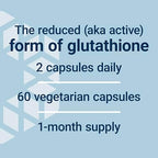 Life Extension Glutathione 500 mg vegetarian capsules container back panel