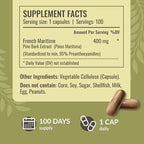 Close-up view of Herbamama supplement capsule label details