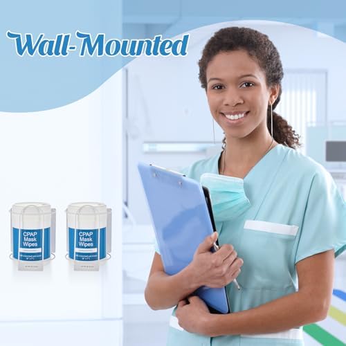 Side view of Tandefio metal bucket holder for disinfectant wipes