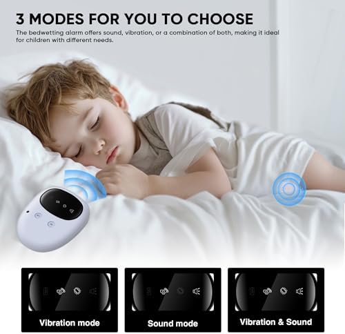 ReYang enuresis alarm transmitter clip attached to white cotton undergarments