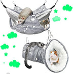 Hanging tunnel accessory for ferret and rat cages