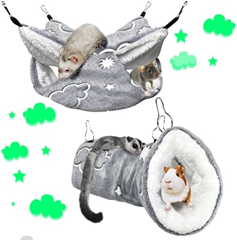 Hanging tunnel accessory for ferret and rat cages