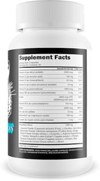 Fierce Focus cognitive supplement capsules label nutritional information