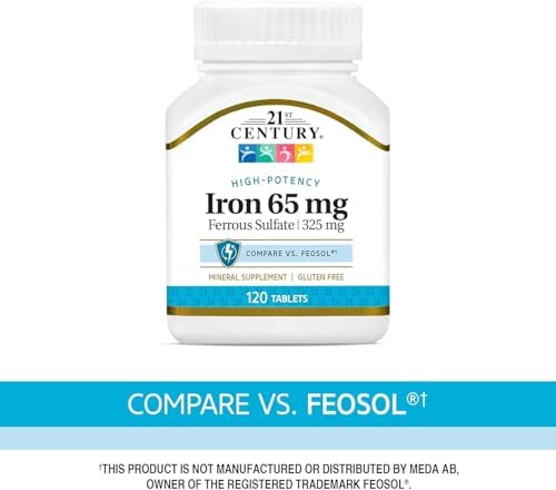 USA imported 21st Century Iron one hundred and twenty tablets container instructions