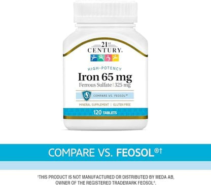 USA imported 21st Century Iron one hundred and twenty tablets container instructions