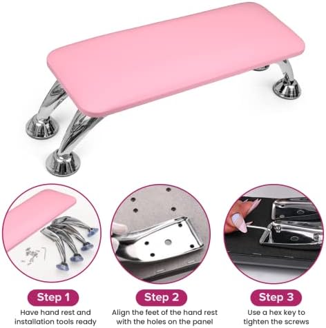 Merterfly nail arm rest with UV lamp underneath