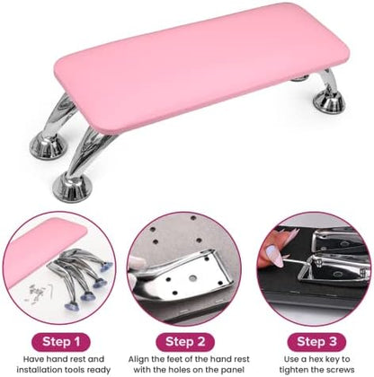 Merterfly nail arm rest with UV lamp underneath
