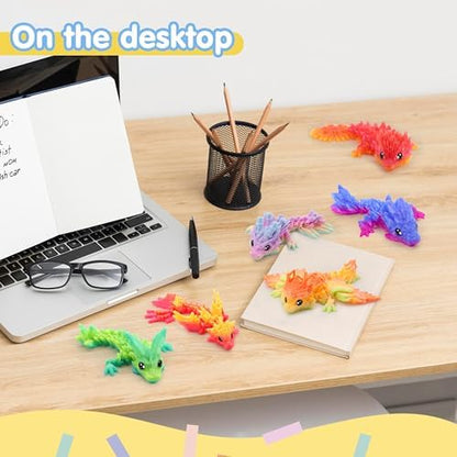 Top down view of Joyin 3D printed dragons showing size and detail