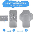 Integrated memory foam pillow on baby changing mat