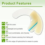 Close up view of the skin adhesive ostomy barrier tape showing its flexible elastic composition.