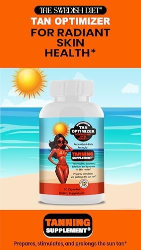 The Swedish Diet Tan Optimizer capsule supplement packaging side view