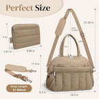 FullWoyi Puffer Diaper Tote Bag attached to stroller with non-slip hooks