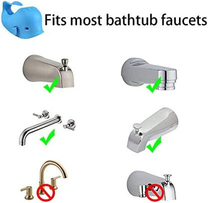 Top view of universal silicone bathtub spout guard