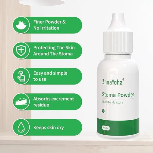 ZnnaYoha ostomy skin prep protection powder bottle with cap open