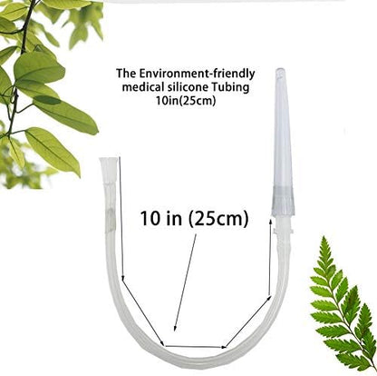 GNEGKLEAN 150ml syringe with flexible 10 inch silicone tubing for comfort.