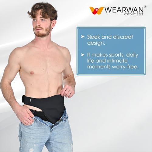 Soft lightweight material texture of Wearwan imported colostomy bag protector.
