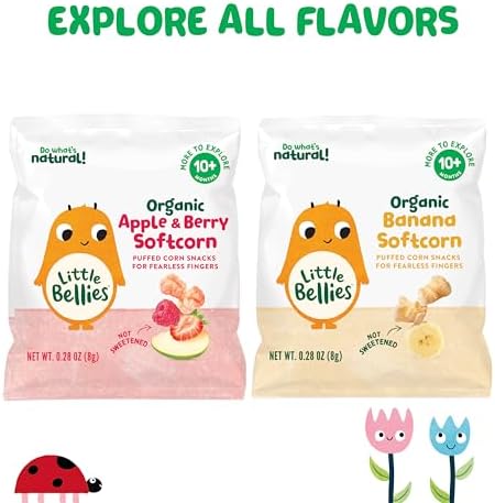 Nutritious iron fortified organic baby snack bags for on the go