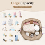 FullWoyi Puffer Diaper Tote Bag shown with included portable changing pad