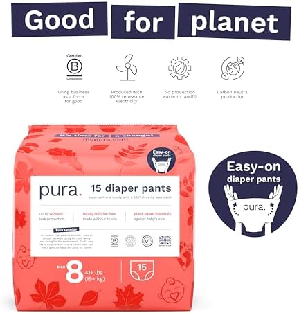 Close up of soft organic cotton material on Pura diapers