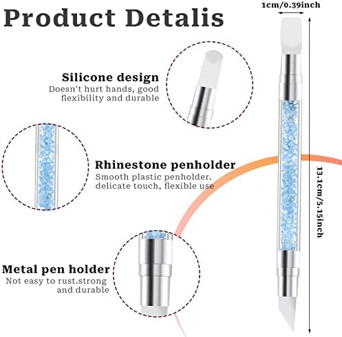 Close up of silicone nail art tool tips for precise carving and shaping