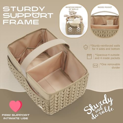 Lukjojo diaper organizer tote bag side profile