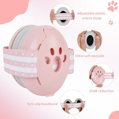 Tacodis baby ear muffs showing interchangeable cup design