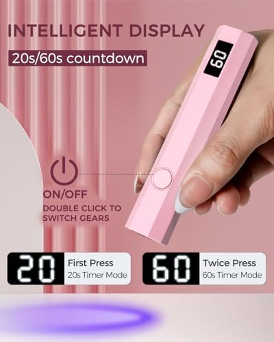 Close up of the specialized convex lens on the pink Mlogiroa handheld curing light.