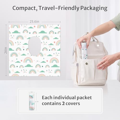 Individually wrapped portable toilet seat covers pack for travel hygiene
