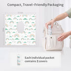 Individually wrapped portable toilet seat covers pack for travel hygiene