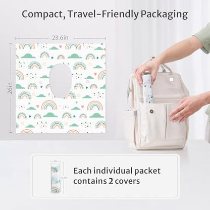 Individually wrapped portable toilet seat covers pack for travel hygiene