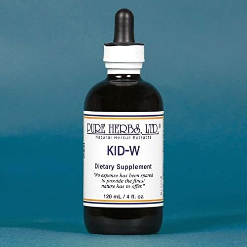 Pure Herbs Ltd Kid W Liquid Extract front view four fluid ounce bottle for kidney health support