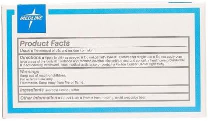 Medline 2-ply 70 percent isopropyl alcohol prep pads for injections