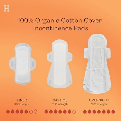 Side view of the 20 count pack of herbal panty liners for daily feminine care.