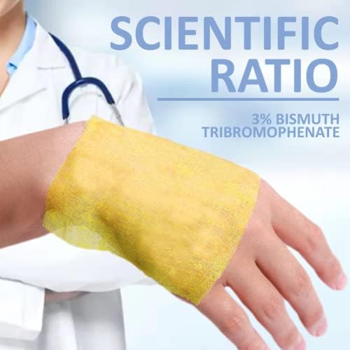 Authentic Dr. Med 5x9 inches yellow petrolatum wound care patch displayed out of packaging