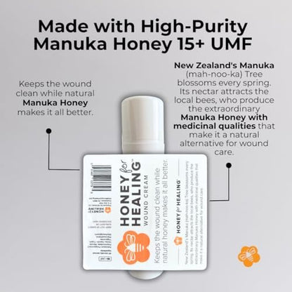 Non-sticky skin repair cream with authentic New Zealand Manuka honey