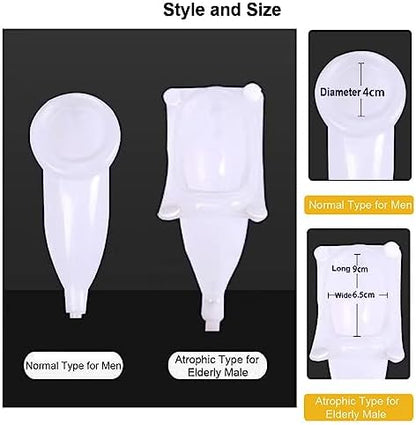 Anti-reflux tubing system for male urinary catheter
