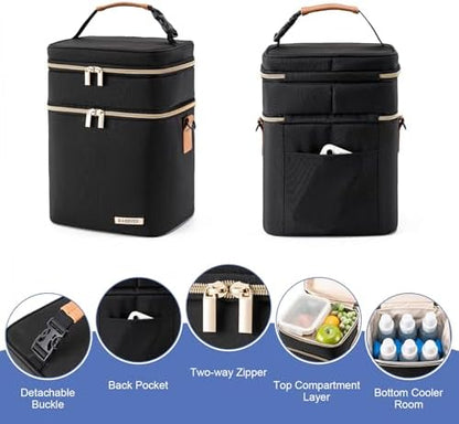 Close up of Babeyer cooler bag zipper and durable material detail