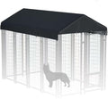 Heavy duty 600D black pet enclosure replacement top canopy installed on frame
