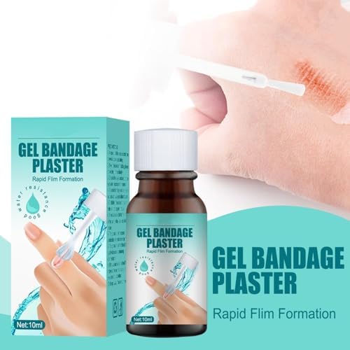 Waterproof skin glue gel showing moisture resistant protective layer during handwashing.