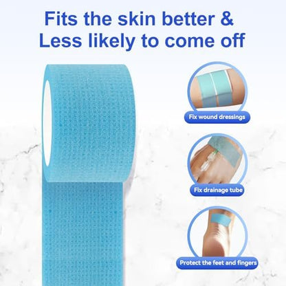 Waterproof medical grade tape roll measuring one inch by five point five yards