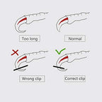 Side angle of OMEM bird nail clippers for budgies and cockatiels